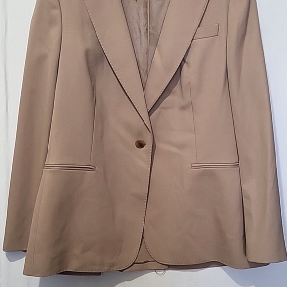 Unworn Reiss Marlie Single Breasted Wool Blend Blazer in Camel - Picture 5 of 12
